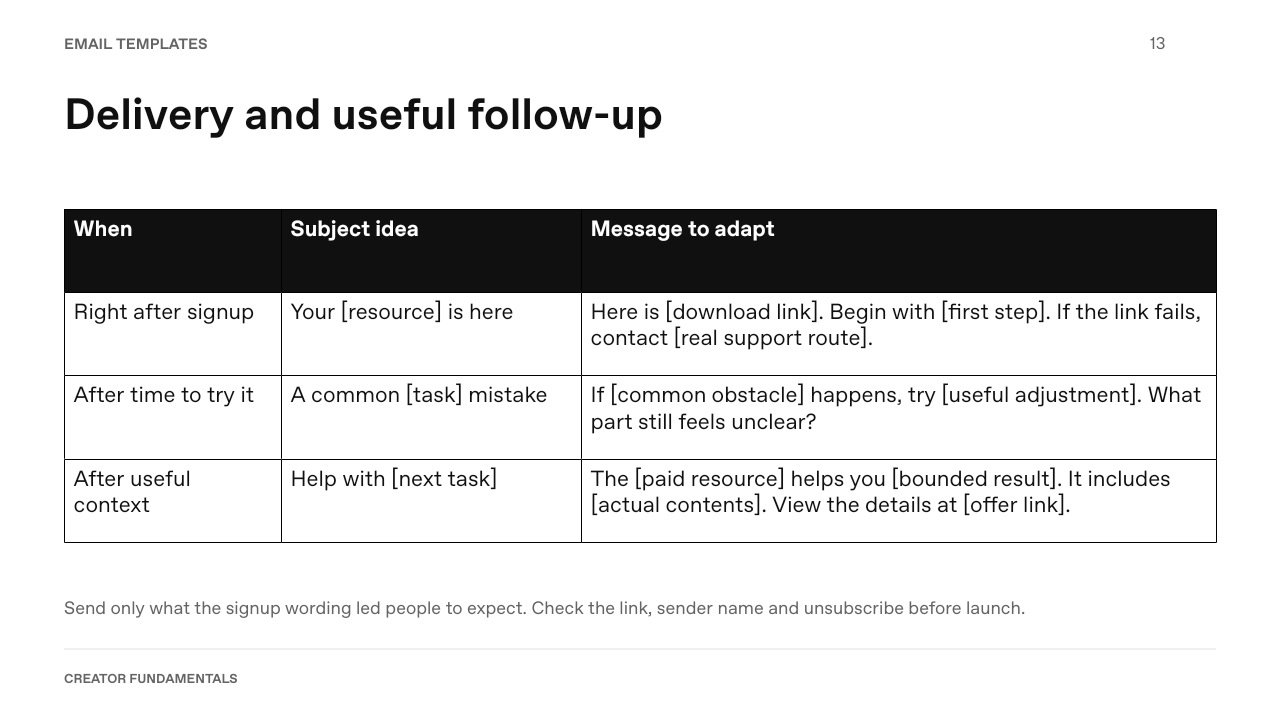 Build Kit preview: email and offer copy templates